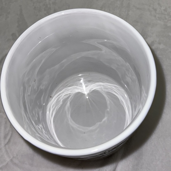 Global Design Connections Impressed Snowflake Ceramic Container Utensils White - Picture 7 of 7